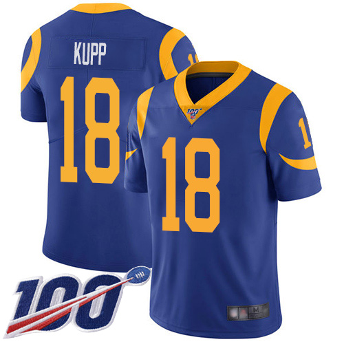 Los Angeles Rams Limited Royal Blue Men Cooper Kupp Alternate Jersey NFL Football #18 100th Season Vapor Untouchable